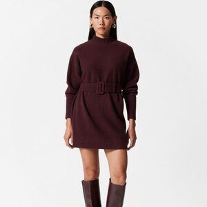 & Other Stories Belted Mini Knit Dress